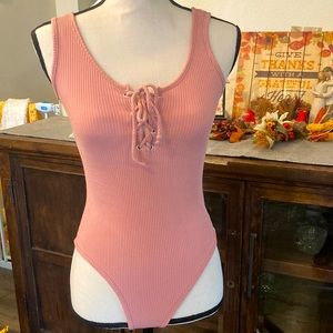 Adorable dusty rose, bodysuit tank. NWOT